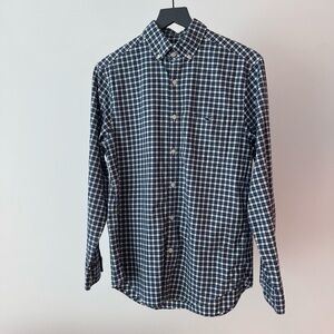 Vineyard Vine’s Mens Classic Fit Tucker Navy Plaid Shirt